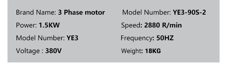 Premium Durable 1.5KW IE3 High-Efficiency Motor Front View